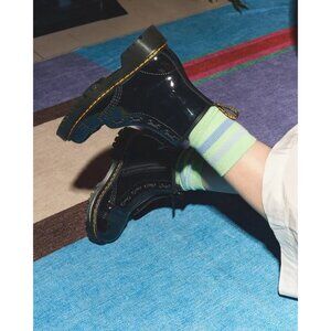 Dr. Martens Junior 1460 J Patent Leather Combat Boots Size 4 M / 5 L GUC 7482